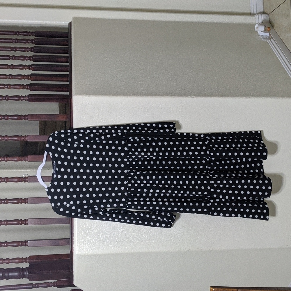 Black and White Polka Dot Maxi Dress Size 10